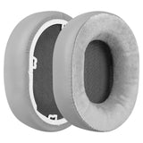 Geekria Comfort Hybrid Velour Replacement Ear Pads for Corsair HS55, HS65 Headphones Ear Cushions, Headset Earpads, Ear Cups Cover Repair Parts (Grey)