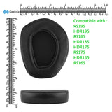 Geekria Elite Sheepskin Replacement Ear Pads for Sennheiser RS195 HDR195 RS185 HDR185 HDR175 RS175 HDR165 RS165 Headphones Ear Cushions, Headset Earpads, Ear Cups Cover Repair Parts (Black)