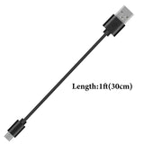 Geekria USB Short Charger Cable Compatible with Bose QC35 II, QC35, QC25, SoundLink, Sport Earbuds, USB to Micro-USB Replacement Power Charging Cord (1ft / 30cm 2 Pack)