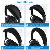 Geekria Earpad + Headband Compatible with Bose QuietComfort QC25 QC35, QC35 ii Gaming Headphone Replacement Ear Pad + Headband Cover / Ear Cushion + Headband Protector / Repair Parts Suit (Black)