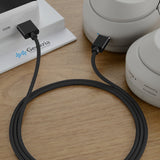 Geekria SNAP Quick Connect Charger Cable Compatible with Sony WH-1000XM5 WH-XB920N WH-ULT900N, USB Replacement Magnetic Headphones Power Charging Cord with Plug Extraction Tool (3.3ft/100cm)