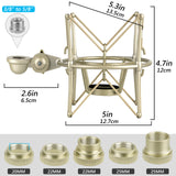 Geekria for Creators Microphone Shock Mount Compatible with Rode NT1-A, NT2-A, NT1000, NT2000, NTK, Procaster, K2, Mic Anti-Vibration Suspension Adapter Clamp Mic Holder Clip (Champagne / Metal)