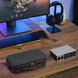 Geekria Audio Interface Carrying Case, Hard Shell Travel Bag Compatible with Universal Audio Volt 2 / Volt 1 / Volt 176 (Dark Gray)