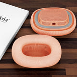 Geekria Comfort Mesh Fabric Replacement Ear Pads Compatible with AirPods MAX (A2096), AirPodsMAX2 (A3184) Headphones, Ear Cushions (Orange)