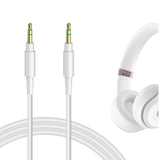 Geekria Audio Cable Compatible with Beats Studio Pro/3/2, Solo 4/3/2/HD, Mixr, Pro Headphones Cable, 1/8" (3.5mm) to 3.5mm Replacement Stereo Cord (4 ft/1.2 m White)