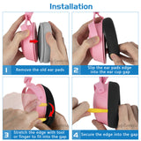 Geekria Comfort Mesh Fabric Replacement Ear Pads for Razer Kraken V4/ V4 X/ V4Pro/ Kitty V2 Pro, Barracuda/ Barracuda X Headphones Ear Cushions, Repair Parts with Video Guide (Grey White)