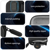 Geekria Action Camera Carrying Case Compatible with GoPro Hero 9, 10, 11, Insta360 ONE R, GO 3, Hard Shell Travel Storage Bag Surface-Waterproof Sports Accessories (Dark Grey / Size S)