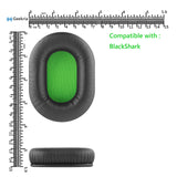Geekria QuickFit Replacement Ear Pads for Razer BlackShark Stereo Gaming Headphones Ear Cushions, Headset Earpads, Ear Cups Cover Repair Parts (Black / Green)