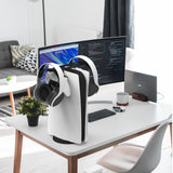 Geekria Storage Stand Compatible with PS5, Settled on PS5 Console, PS5 Headset and Controller Storage Holder Bracket, PS5 Headset Display Stand, Sturdy Dual Arm Stand (Black)