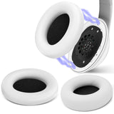 Geekria SNAP Ear Pads Replacement Kit for Beats Studio Pro Headphones, Magnetic Easy Switch Ear Cushions, Exchange Earpads in Seconds, Repair Parts (White Protein Leather, 1 Pair)