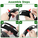 Geekria Velour Headband Pad Compatible with Astro A50 Gen 4 Headphones, Headphones Replacement Band, Headset Head Top Cushion Cover Repair Part (Black)