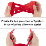 Geekria Silicone Speaker Case Cover, Compatible with JBL Pulse 4 Case, Protective Waterproof Soft Skin, Replacement Bluetooth Speakers Travel Carrying Case with Keychain Hook, with Shoulder Strap
