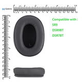 Geekria QuickFit Replacement Ear Pads for ATH-SR9 ATH-DSR9BT ATH-DSR7BT Headphones Ear Cushions, Headset Earpads, Ear Cups Cover Repair Parts (Grey)