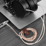 Geekria 4.4mm Balanced Cable Compatible with HIFIMAN SUSVARA UNVEILED, SUNDARA HE4XX 400i HE1000V2, Denon AH-D600 AH-D7200, 5N OCC Braided Silver Plated Audio Cord (4.4mm to Dual 3.5mm Male/4.9ft)
