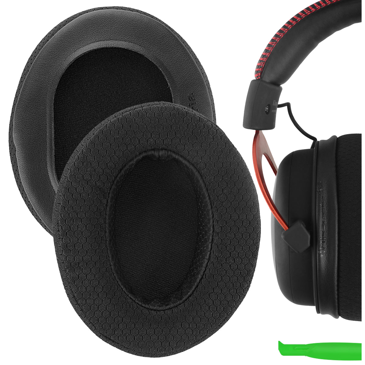 Geekria Comfort Extra Thick Mesh Fabric Replacement Ear Pads for Hyper