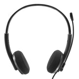 Geekria USB Headset with Mic and Mute Option, Wired Headphones for PC, Laptop, Tablet, Computer Headset with Noise Cancelling Microphone, All Day Comfort for Meetings, Call Center (Black)