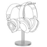 Geekria Aluminum Alloy Dual Headphones Stand for Over-Ear Headphones, Gaming Headset Holder, Desk Display Hanger with Solid Heavy Base Compatible with Bose, SONY, Beats, ATH, B&O (Gray)