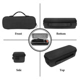 Geekria Shield Speaker Case Compatible with JBL Flip 7/6/5 Replacement Hard Shell Portable Protective Carrying Bag With Cable Storage, Keychain Hook, Travel Shoulder Strap (Dark Grey)