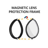 Geekria Lens Protector Compatible with Meta/Oculus Quest 2, Virtual Reality Gaming Accessories, Magnetic Frame Anti-Blue Glass Layer Lens Anti Scratch Ring (1 Pair)