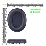 Geekria QuickFit Replacement Ear Pads for Sony WH-1000XM5, WH1000XM5 Wireless Headphones Ear Cushions, Headset Earpads, Ear Cups Cover Repair Parts (Blue)