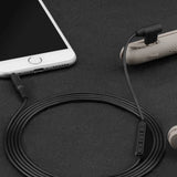 Geekria Audio Cable with Mic Compatible with Sony WI-1000X MDR-EX750BT, JVC HA-FD70BT HA-FX99XBT Headphones Cable, 3.5mm to Micro-USB Replacement Stereo Cord with Inline Microphone (4 ft/1.2 m)