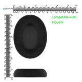 Geekria Comfort Velour Earpad Replacement Ear Pads Compatible with HyperX Cloud III/II Gaming Headset Headphones, Ear Cushions (Black)