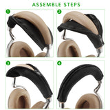 Geekria Flex Fabric Headband Cover Compatible with Parrot Zik 3, Zik 2.0, Zik, Wireless Noise Cancelling Headphones, Head Cushion Pad Protector, Replacement Repair Part, Sweat Cover (Black)