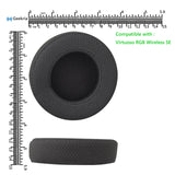 Geekria Comfort Mesh Fabric Replacement Ear Pads for Corsair Virtuoso RGB, Virtuoso RGB Wireless SE, Virtuoso RGB Wireless XT Headphones Ear Cushions, Ear Cups Cover Repair Parts (Black)