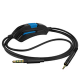 Geekria Audio Cable with Mic Compatible with Sennheiser PC 373D, GSP 600, Game One Headphones Cable, 2.5mm to 3.5mm Replacement Stereo Cord with Inline Microphone and Volume Control (5.6 ft/1.7 m)