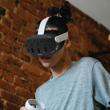 Geekria VR Headset Silicone Protective Shell Compatible with Meta Quest 3, Light & Durable Front Face Cover Accessories, 3D Three-Dimensional Design Anti Slip Scratchproof Sleeve (Black)