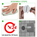 Geekria Extensible Headphone Wall Mount, Stainless Steel Stick-On with 3M Adhesive Hooks Under Desk, Stick on Smooth Wall, Dual Headset Hanger Mount for Most of the Headphones (2 Pcs)