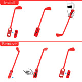 Geekria Switch Golf Club Compatible with Nintendo Switch Joy-Con, Golf Games Handgrip with Adjustable Hand Strap Accessories for Mario Golf: Super Rush Game (2 Packs)