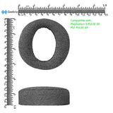 Geekria Comfort Linen Replacement Ear Pads for Sony PlayStation 5, PS5 PULSE 3D Wireless Headphones Ear Cushions, Repair Parts (Grey)