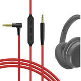 Geekria Audio Cable with Mic Compatible with Bose QC Ultra/SE/45/35 II, SoundTrue Around-Ear II, NC 700, 2.5mm Replacement Stereo Cord with Inline Microphone (4 ft/1.2 m)
