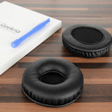Geekria QuickFit Protein Leather Replacement Ear Pads for Sony DR-BT101, ZX300, ZX100, DR-ZX102DPV, S500 Headphones Ear Cushions, Headset Earpads, Ear Cups Cover Repair Parts (Black)