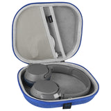 Geekria Shield Headphones Case Compatible with Skullcandy Crusher ANC 2, Supra Hesh 3, Hesh Evo, Hesh ANC, Replacement Hard Shell Travel Carrying Bag with Cable Storage (Blue)