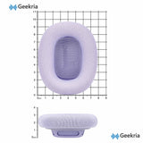 Geekria Comfort Mesh Fabric Replacement Ear Pads Compatible with Apple AirPods MAX (A2096), AirPods MAX2 (A3184) Headphones, Ear Cushions, Repair Parts (Purple)