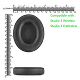 Geekria QuickFit Replacement Ear Pads for Beats Studio 3 (A1914), Studio 3.0 Wireless Headphones Ear Cushions, Headset Earpads, Ear Cups Cover Repair Parts (Shadow Grey)