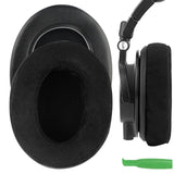 Geekria Comfort Micro Suede Replacement Ear Pads for Audio-Technica ATH M50, M50X, M60X, M50S, M50cwh, M50xBT2, M45, M35, M30, M20 Headphones Ear Cushions, Ear Cups Cover Repair Parts (Black)