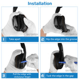 Geekria QuickFit Replacement Ear Pads for SteelSeries SIBERIA 800 840 Headphones Ear Cushions, Headset Earpads, Ear Cups Cover Repair Parts (Black / Orange)