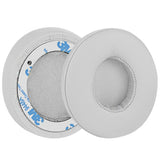 Geekria QuickFit Ear Pads for Beats Solo2 Wired, Solo2.0 Wired (B0518) Headphones Ear Cushions, Headset Earpads, Ear Cups Cover Repair Parts (White)