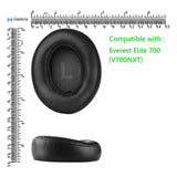 Geekria Elite Sheepskin Replacement Ear Pads for JBL Everest Elite 700, V700NXT Headphones Ear Cushions, Repair Parts (Black)