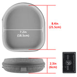Geekria Shield Headphones Case Compatible with Sony WH-CH720N, WH-1000XM5, WH-1000XM4, WH-XB910N, Replacement Hard Shell Travel Carrying Bag with Cable Storage (Grey)