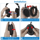 Geekria PRO Extra Thick Replacement Ear Pads for Sennheiser PXC 550 PXC 550-II Wireless MB 660 Series Headphones Ear Cushions, Headset Earpads, Ear Cups Cover Repair Parts (Black/Extra Thick)