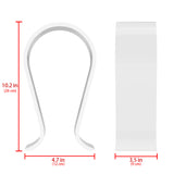 Geekria Omega Headphone Stand for Over-Ear Headphones, Gaming Headset Stand, Desk Display Hanger Compatible with Sony Audio-Technica, Bose, AKG, Sennheiser, Beats Studio3 (White)