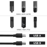Geekria for Creators USB to USB-B Microphone Cable 8 ft / 250 CM, Compatible with FIFINE K670, K683A, T669, T732, K670B, K780A Mic Cord (Black)