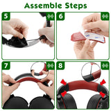 Geekria Earpad + Headband Compatible with SONY MDR-XB950BT MDR-XB950B1 Headphone Replacement Ear Pad + Headband Pad / Ear Cushion + Headband Cushion / Repair Parts Suit (Dark Red)