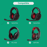 Geekria Audio Cable Compatible with Sennheiser Game One, Game Zero, PC 373D, GSP 350, GSP 500, GSP 600 Headsets, 2.5mm AUX Gaming Headset Replacement Stereo Cord (5.6ft/1.7m)