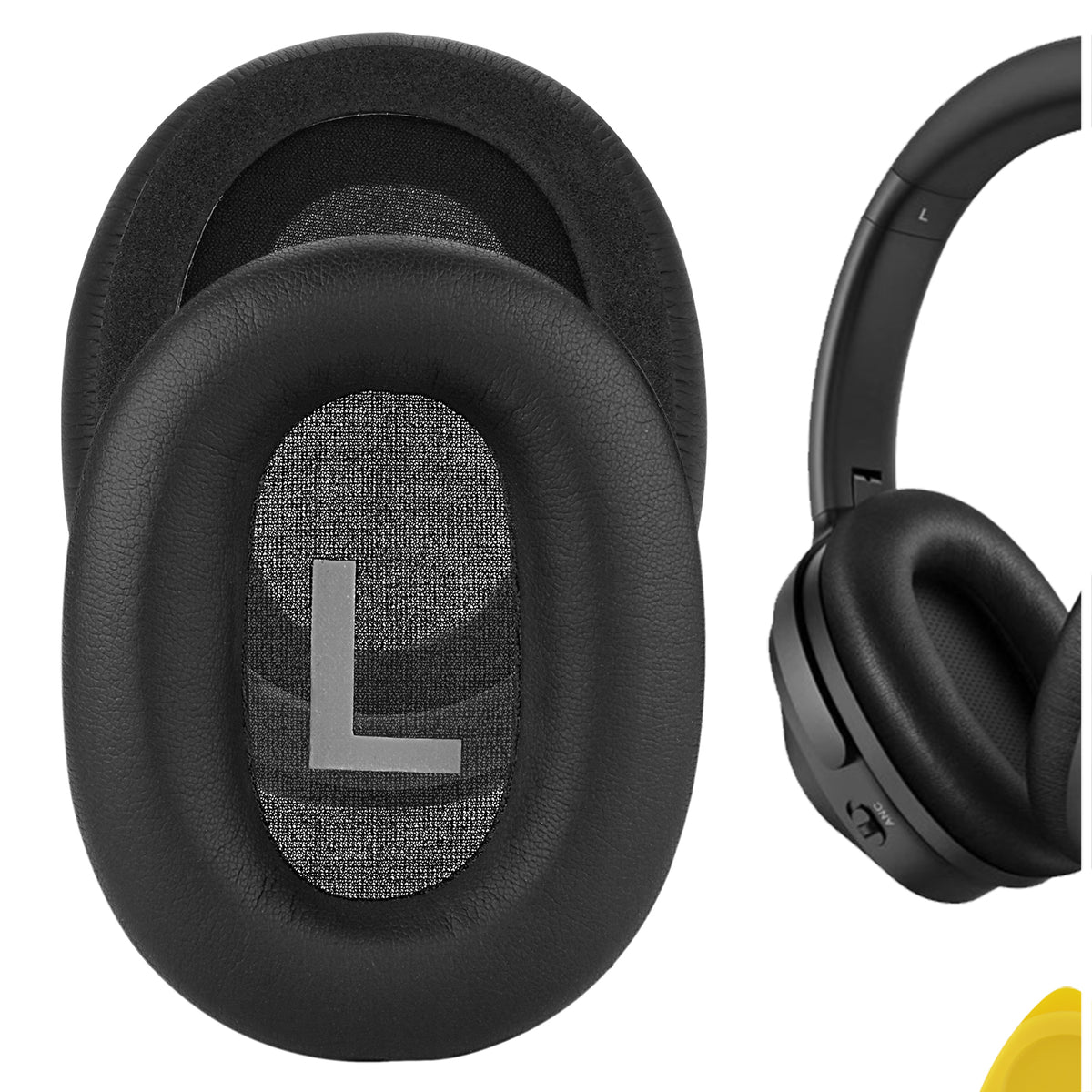Geekria QuickFit Replacement Ear Pads For Philips Audio Fidelio X2HR, X1 Headphones Ear Cushions, Repair Parts (Black