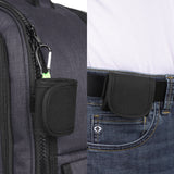 Geekria Earbuds Pouch with Belt Loop Compatible with SAMSUNG Galaxy Buds2, Galaxy Buds FE Earbud Case Belt Holster, Protective Cover with Clip Holder for Bag Strap (Black)